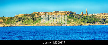 Malta: Mgarr, una città portuale in isola di Gozo Foto Stock