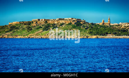 Malta: Mgarr, una città portuale in isola di Gozo Foto Stock