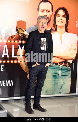 Roma Italia 22 gennaio 2018 Cinema Adriano - Photocall presentazione film Made in Italy, Ligabue e il direttore Credito: Giuseppe Andidero/Alamy Live News Foto Stock