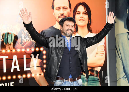 Roma Italia 22 gennaio 2018 Cinema Adriano - Photocall presentazione film Made in Italy Walter Leonardi nel ruolo di credito massimo Giuseppe Andidero/Alamy Live News Foto Stock