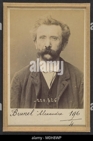 Brunel. Alexandre. 50 ans, né le 25-12-43 à Renaix (Belgique). Menuisier. Anarchiste. 3-7-94. Incontrato DP290233 Foto Stock