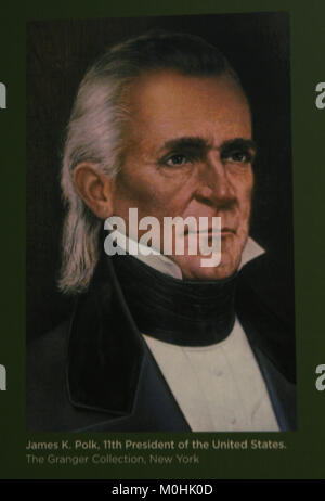 James Knox Polk undicesimo presidente (1845-1849) degli Stati Uniti il Granger raccolta, Immigrazione, Museo di Ellis Island, Upper New York Bay, New York Foto Stock