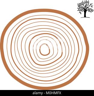 Una sezione trasversale di una struttura di anello astratta. Simbolo del vettore Illustrazione Vettoriale