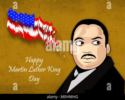 Illustrazione di Martin Luther King giorno sullo sfondo Foto Stock