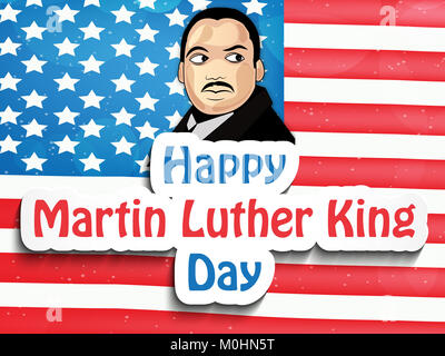 Illustrazione di Martin Luther King giorno sullo sfondo Foto Stock