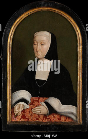 Un doppio ritratto di Jan, primo conte di Egmond (1438–1516), e Magdalena van Werdenburg (1464–1538), contessa di Egmond, che mostra ritrattistica rinascimentale e rappresentazione aristocratica, parte della collezione Metropolitan Museum of Art. Foto Stock