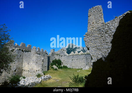 Château de Puilaurens (Castello di Puillorenç). Aude Foto Stock