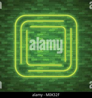 Abstract blu neon di forma quadrata Illustrazione Vettoriale