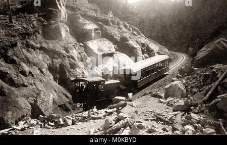Rocky Pass, Manitou e Pike Peak Railroad, Colorado, Stati Uniti d'America c.1890 Foto Stock