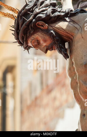 Immagine scultorea del "Cristo de la Salud' della fratellanza di 'San Bernardo' Foto Stock