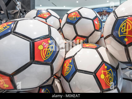 Nel fan shop di FC Basel Foto Stock