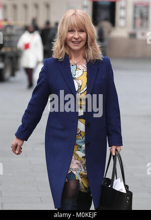 Londra, Regno Unito. Il 22 gennaio, 2018. Toyah Willcox cantante visto lasciare media globali Foto Stock