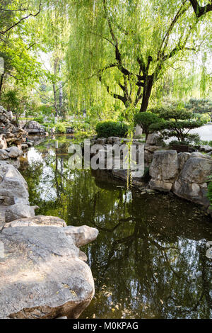 Il parco di Baotu Quan, chiamato anche la molla migliore del mondo nel cuore di Jinan City, Shandong, Cina Foto Stock