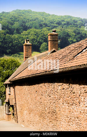 Il Castello di Dunster maestosa casa Somerset England Regno Unito Foto Stock