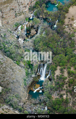 Manojlovac cascata nel Parco Nazionale di Krka, Croazia Foto Stock