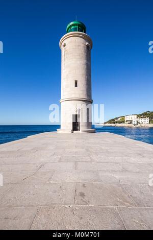 Francia,Bouches du Rhone,Cassis,faro ha l'ingresso della porta della città Foto Stock