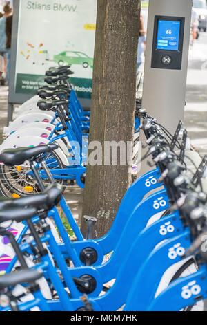 Norvegia,Oslo,bike sharing Foto Stock