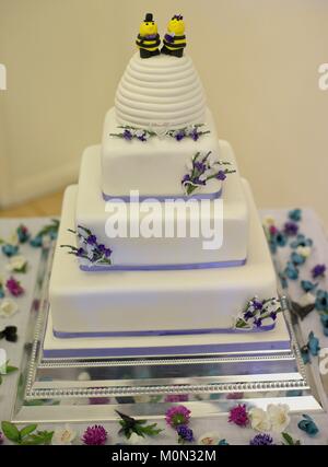Bella torta nuziale Foto Stock