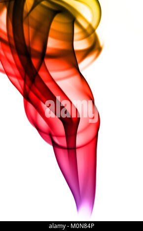 Abstract colorati forma di fumo su sfondo bianco Foto Stock