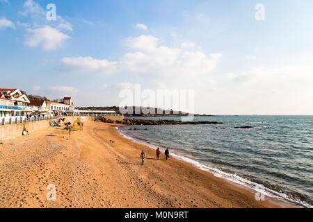 Taiping Bay alla luce di un pomeriggio autunnale, Qingdao, Shandong, Cina Foto Stock