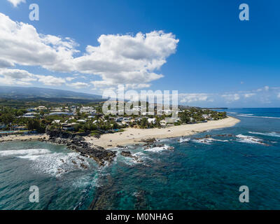 Reunion, West Coast, Grand Fond, spiagge Plage des egrette e Plage Cap Homard Foto Stock