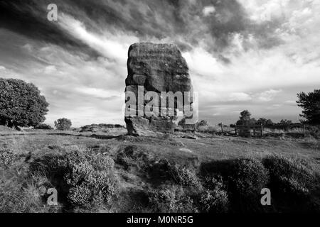 La pietra di sughero, Stanton Moor, Parco Nazionale di Peak District, Derbyshire, England, Regno Unito Foto Stock