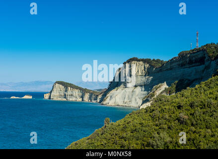 Il punto piu' a nord cape Drastis,Corfu, Isole Ionie, Grecia Foto Stock