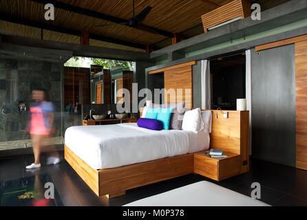 Costa Rica,osa peninsula,design contemporaneo suite dell'ecolodge Kura ville di design Foto Stock