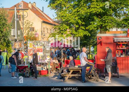 La Danimarca,Zelanda,Copenhagen,Christianshavn,Christiania,autogestito comunità intenzionale fondata nel 1971 sul sito della caserma Bådsmandsstraede,street art Foto Stock