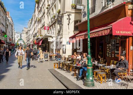 Francia,Parigi,rue de Montorgueil Foto Stock