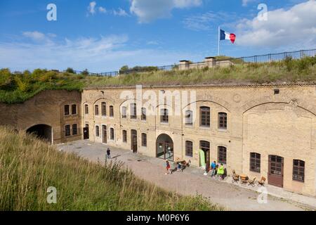 Francia,Leffrinckoucke,fortilizio militare delle dune,sito di memoria della seconda guerra mondiale e il funzionamento dinamo Foto Stock