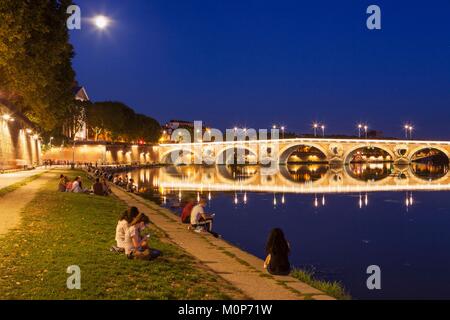 Francia,Haute Garonne ,Toulouse,rive della Garonna,Pont Neuf Foto Stock