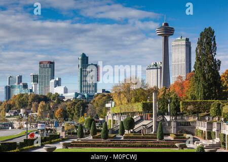 Canada,Ontario,Niagara Falls,alti edifici dalle cadute Foto Stock