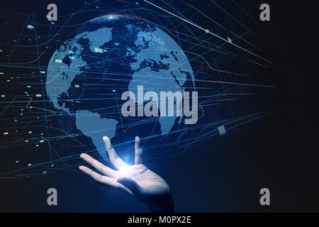 Rete globale del concetto. Foto Stock