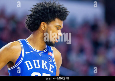 Winston-Salem, NC, Stati Uniti d'America. 23 gen 2018. Il duca diavoli blu avanti Marvin Bagley III (35) durante l'ACC Basketball matchup LJVM al Colosseo in Winston-Salem, NC. (Scott Kinser/Cal Sport Media) Credito: csm/Alamy Live News Foto Stock