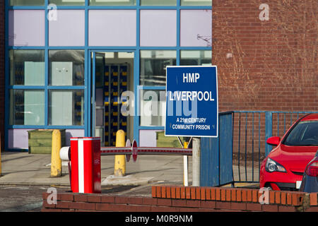 Walton Liverpool, Regno Unito. Il 24 gennaio 2018. HMP Liverpool, di una relazione di HM ispettore capo delle carceri, registrati condizioni peggiori che abbia mai visto. Credito: Ken Biggs/Alamy Live News. Foto Stock