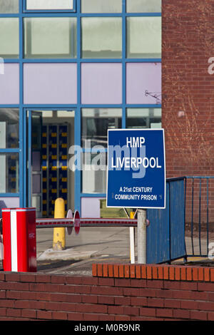 Walton Liverpool, Regno Unito. Il 24 gennaio 2018. HMP Liverpool, di una relazione di HM ispettore capo delle carceri, registrati condizioni peggiori che abbia mai visto. Credito: Ken Biggs/Alamy Live News. Foto Stock