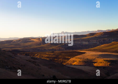 Golden Gate Highlands National Park panorama, Sud Africa. Paesaggio africano Foto Stock