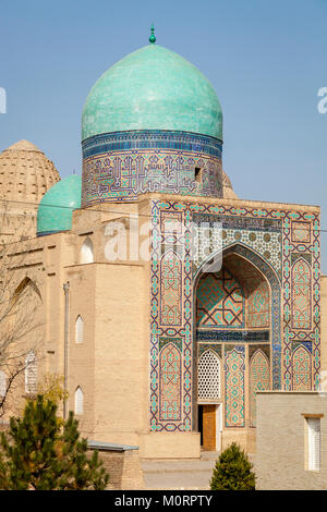 L ingresso del Shah-i-Zinda Mausoleo complessa, Samarcanda, Uzbekistan Foto Stock