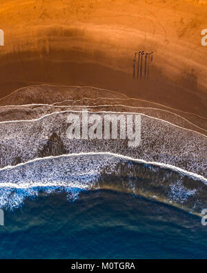 Drone foto della spiaggia Foto Stock