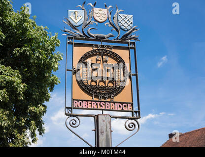 Segno di villaggio, George Hill, Weston-super-Mare, East Sussex, England, Regno Unito Foto Stock