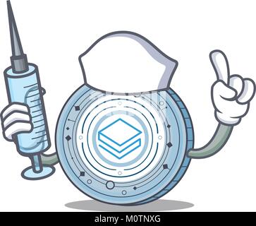 L'infermiera Stratic coin personaggio cartoon Illustrazione Vettoriale
