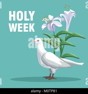 Settimana santa tradizione cattolica Illustrazione Vettoriale