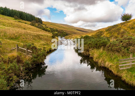 Afon Llúria vicino Ystradfellte in Powys, Wales, Regno Unito Foto Stock