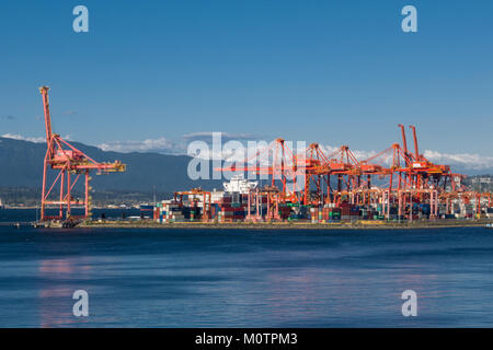 Cargo porta spedizione in Vancouver, BC Foto Stock