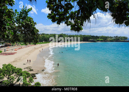 Kauna'oa (Mauna Kea) Beach sull'isola di Hawaii Foto Stock