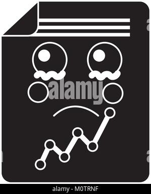 Diagramma grafico kawaii icon image Illustrazione Vettoriale