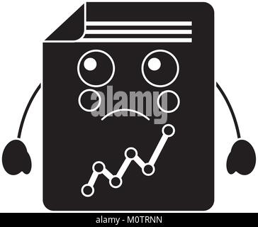 Diagramma grafico kawaii icon image Illustrazione Vettoriale