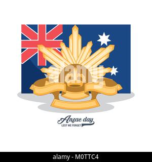 Anzac Day design Illustrazione Vettoriale