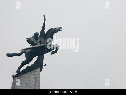 Chollima statua in Mansu hill, Provincia di Pyongan, Pyongyang, Corea del Nord Foto Stock